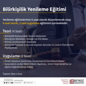 Bilirkişilik Yenileme Eğitimi 4. Grup (20.08.2025)